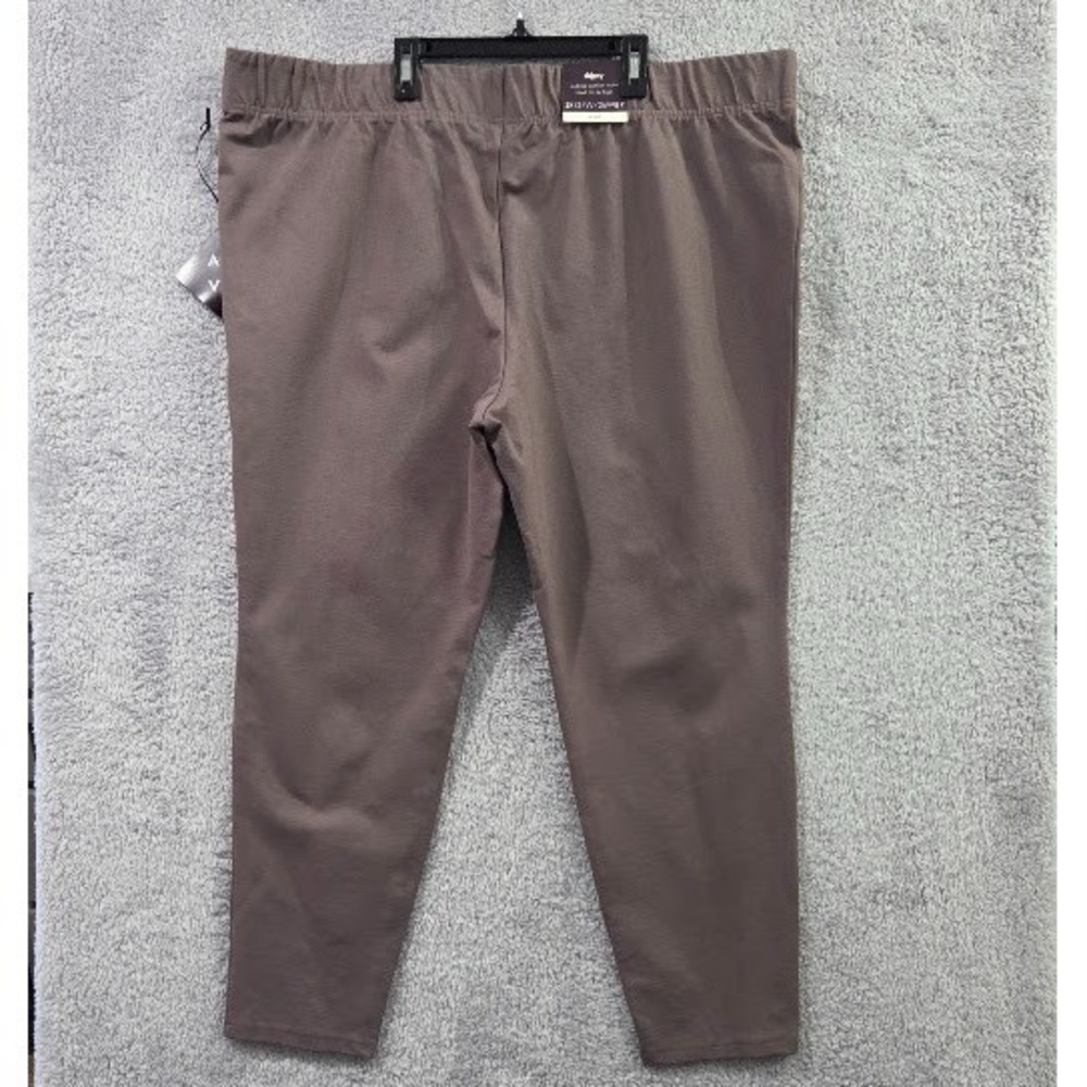 NWT Ava&Viv 3X Gray Ponte Knit Pants Plus Size 24W/26W High Rise Pull On Stretch - Picture 11 of 14